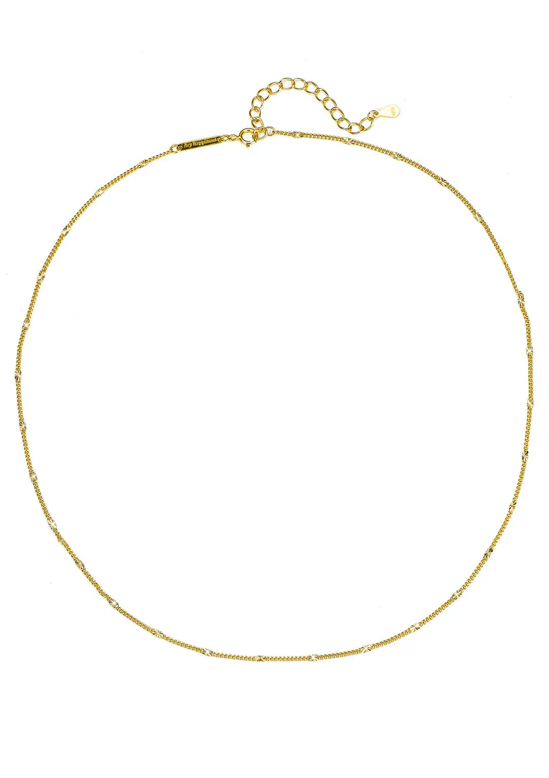 Délicate Chaîne Starbusrt Collier Sterling Argent en Or